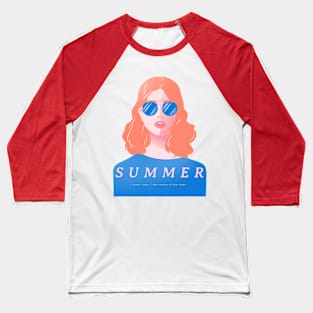 Summer time redhead lady Baseball T-Shirt